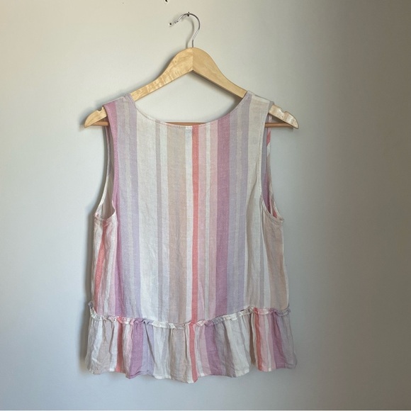 Rails Pink and Gray Peplum Tank Top - Picture 3 of 6